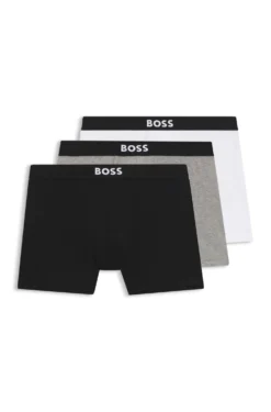 BOSS ONE three-pack of logo-waistband boxer briefs