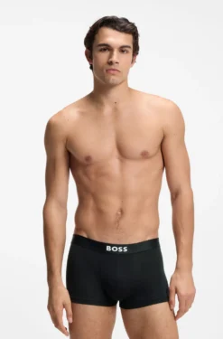 BOSS ONE three-pack of trunks in stretch cotton
