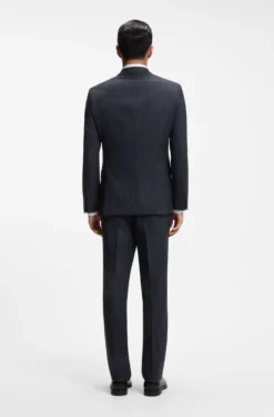 BOSS ONE Two-piece slim-fit suit in checked virgin wool