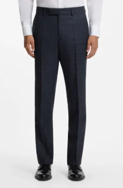 BOSS ONE Two-piece slim-fit suit in checked virgin wool