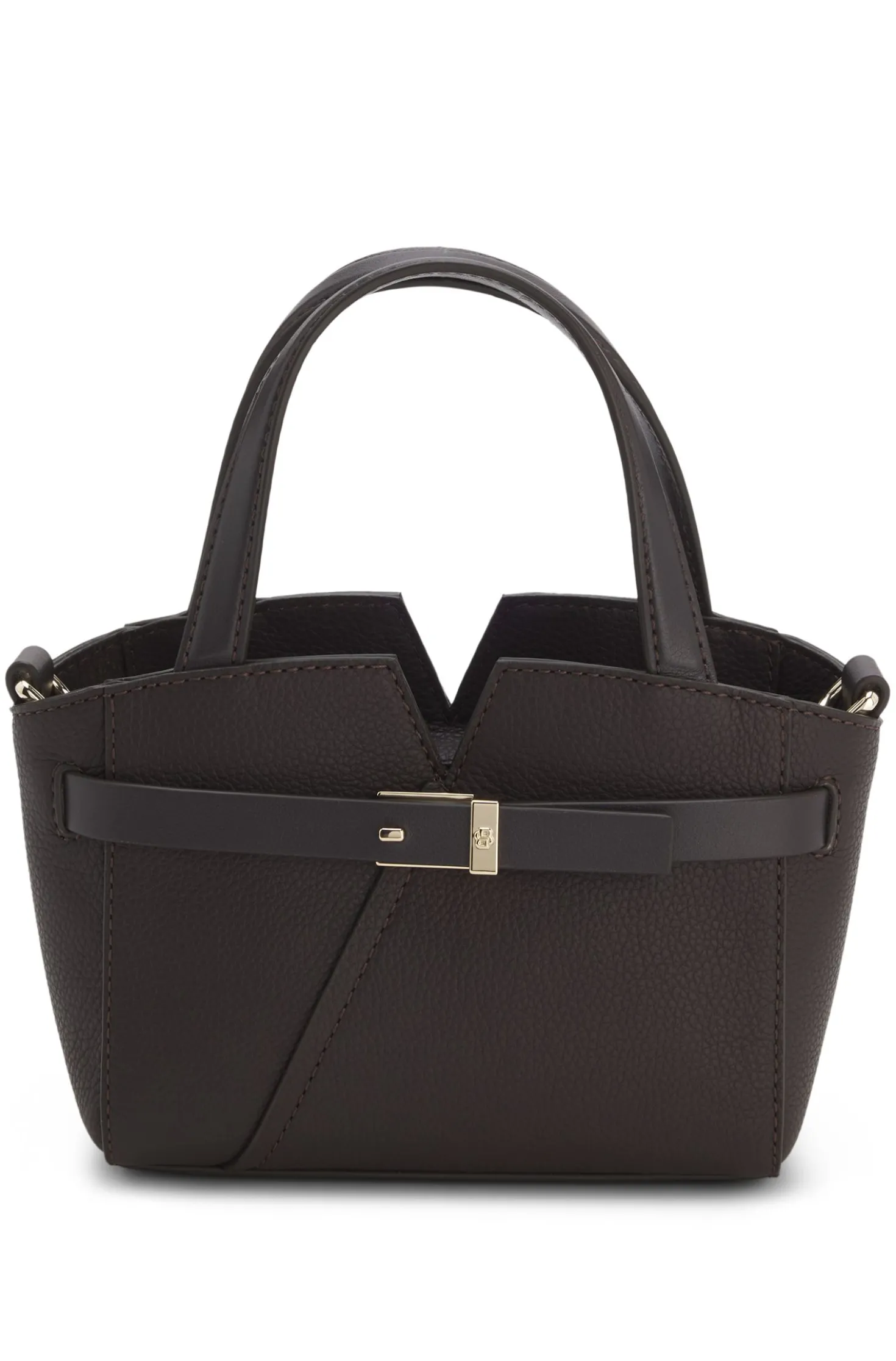 BOSS Revers mini tote bag in grained leather