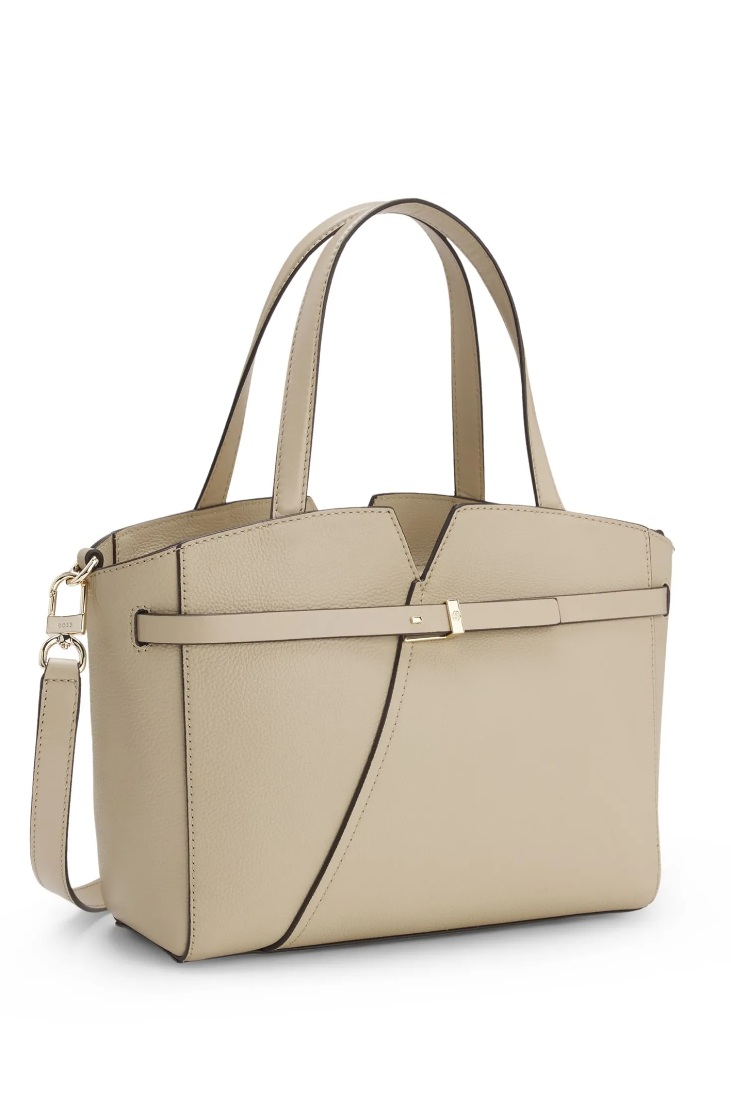 BOSS Revers small leather tote bag with belt detail