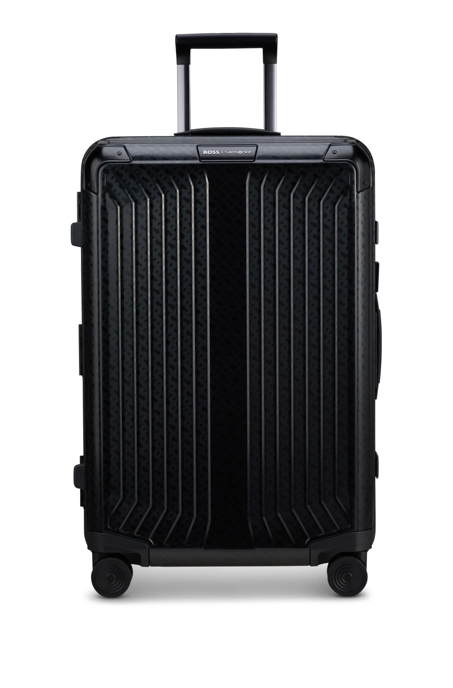 BOSS | Samsonite 71L suitcase in anodised aluminium
