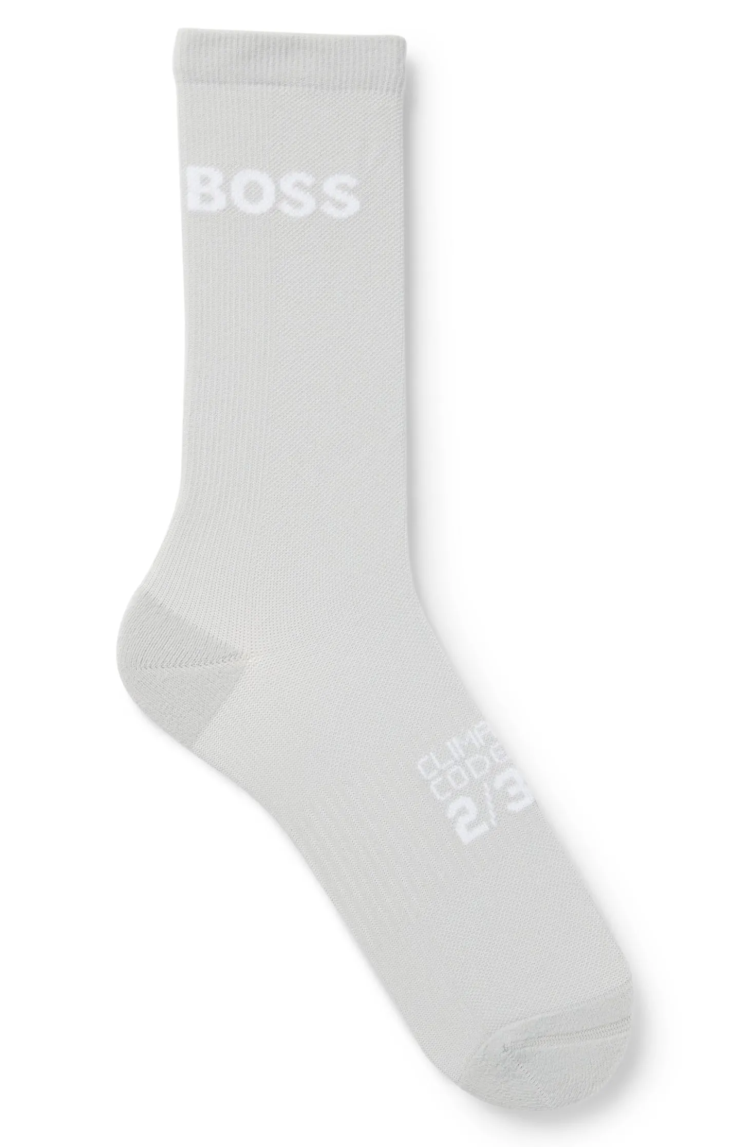 BOSS x ASSOS beige lightly insulated cycling socks