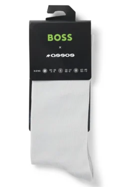 BOSS x ASSOS beige lightly insulated cycling socks