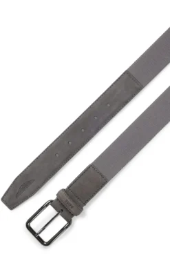 BOSS x ASTON MARTIN belt in nubuck leather with webbing