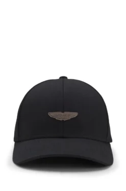 BOSS x ASTON MARTIN cap with suede wing badge