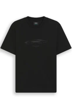 BOSS x ASTON MARTIN cotton T-shirt with car graphic