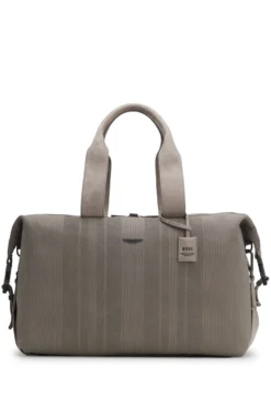 BOSS x ASTON MARTIN knitted holdall with suede trims