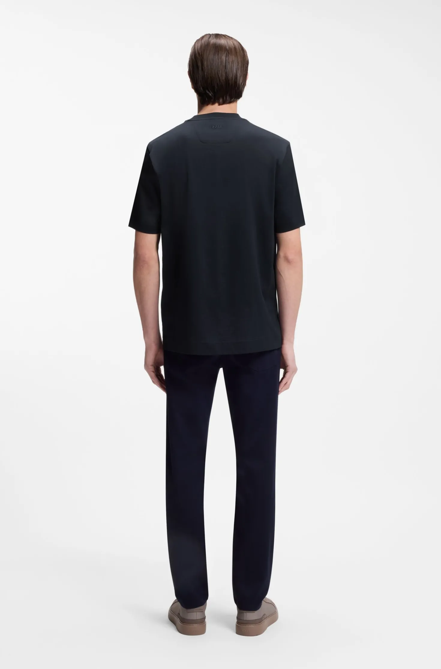 BOSS x ASTON MARTIN mercerised-cotton T-shirt with car artwork