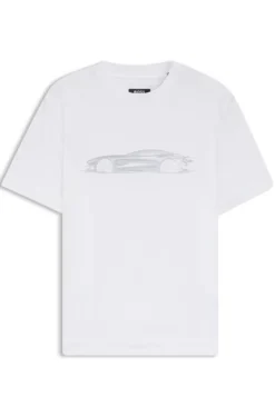 BOSS x ASTON MARTIN mercerised-cotton T-shirt with car artwork