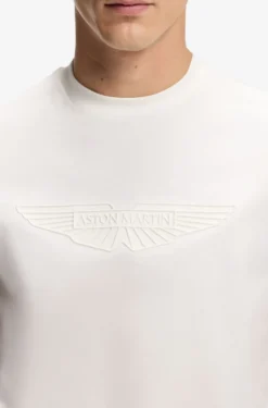 BOSS x ASTON MARTIN mercerised-cotton T-shirt with wing detail