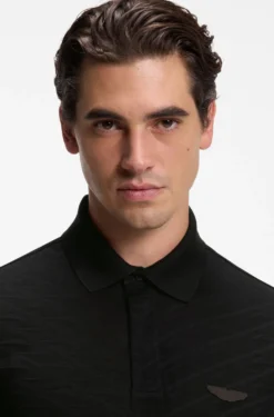 BOSS x ASTON MARTIN polo shirt in mercerised cotton jacquard