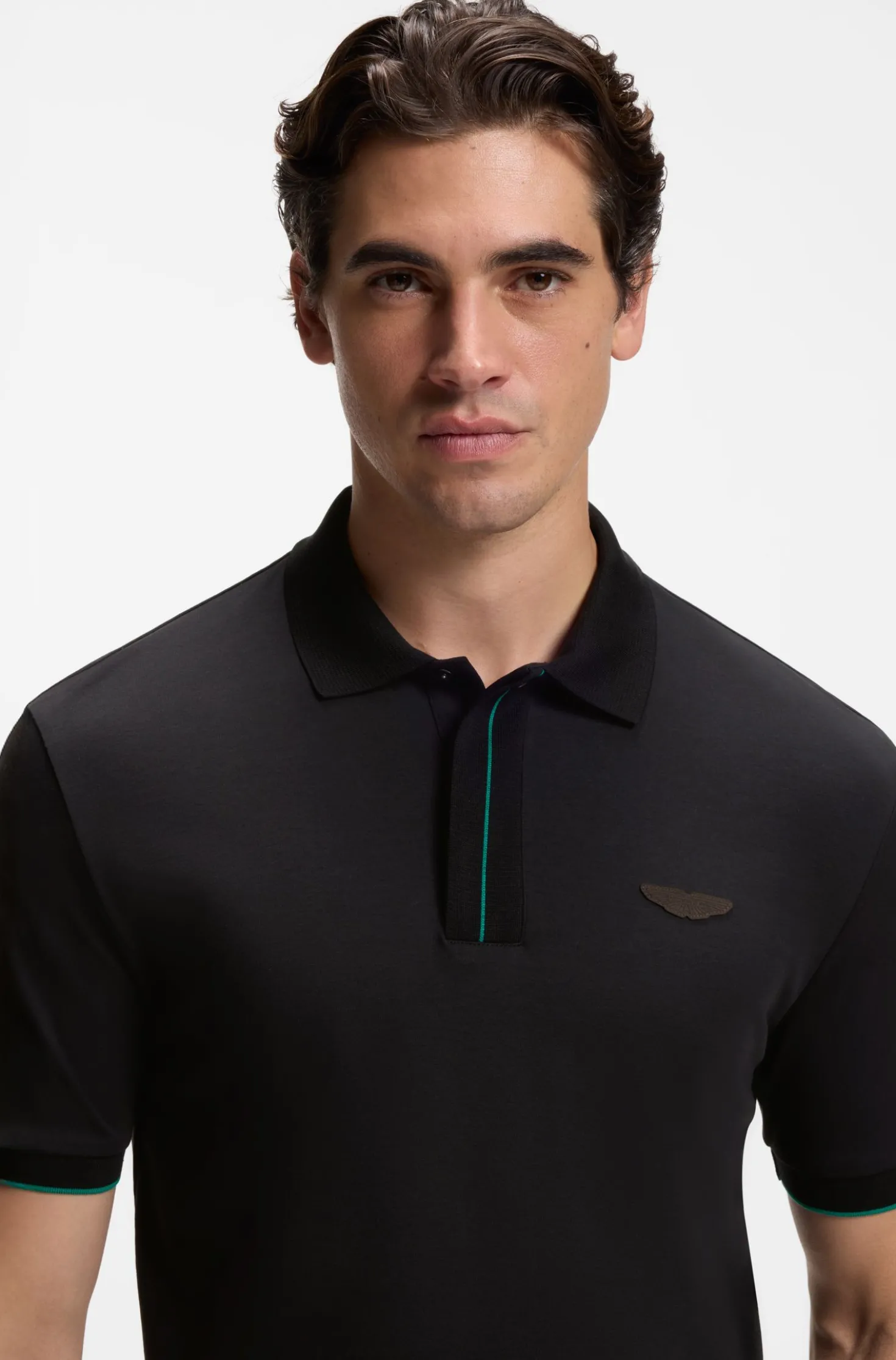BOSS x ASTON MARTIN polo shirt in mercerised cotton