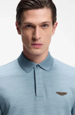 BOSS x ASTON MARTIN polo shirt in wool-cotton piqué