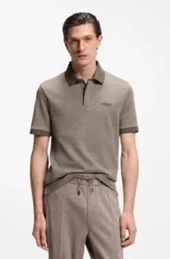 BOSS x ASTON MARTIN polo shirt in wool-cotton piqué