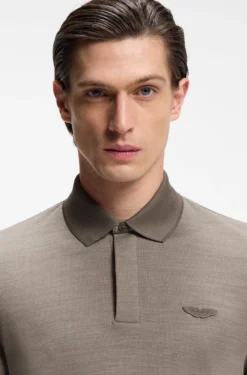 BOSS x ASTON MARTIN polo shirt in wool-cotton piqué