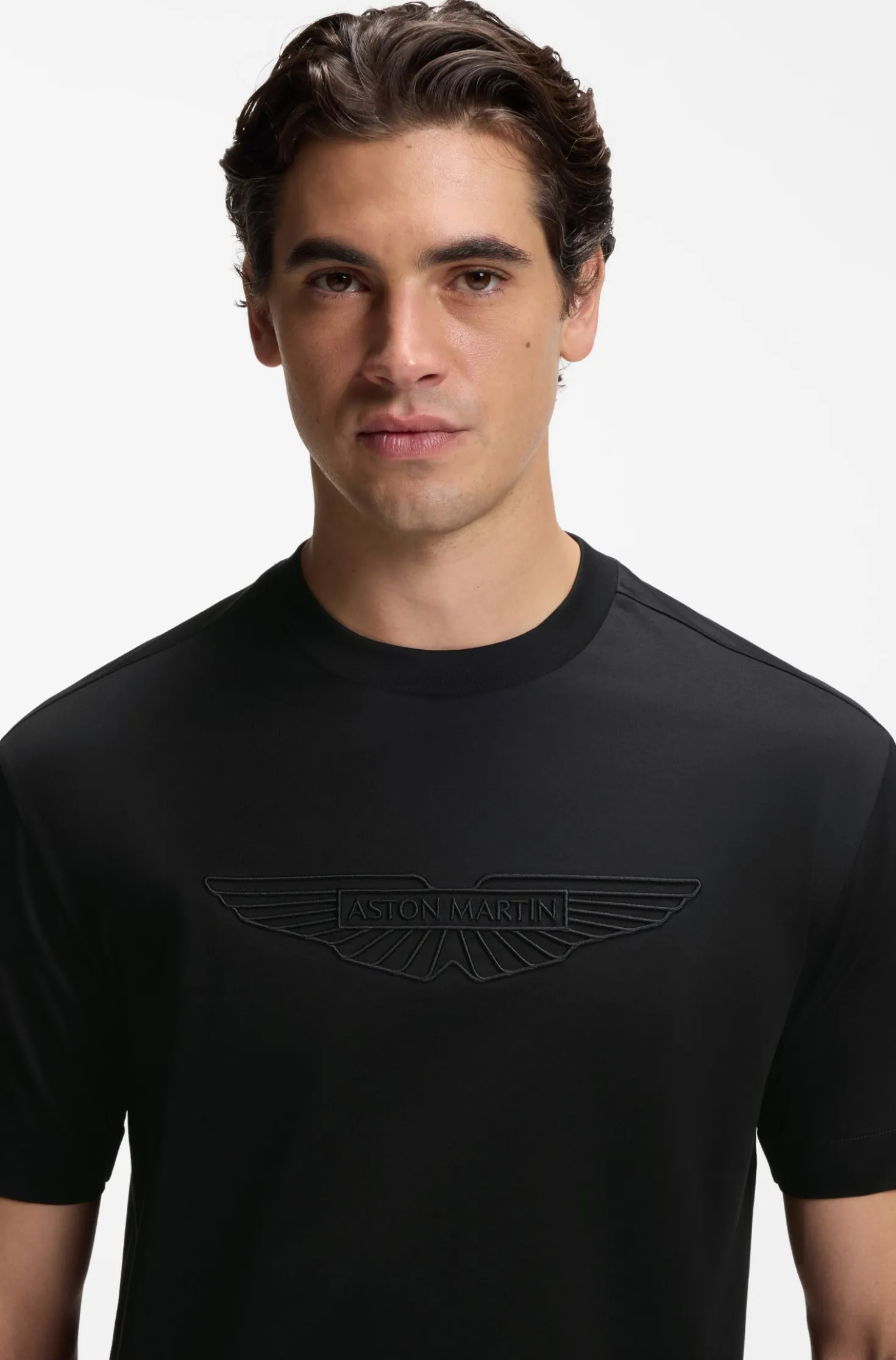 BOSS x ASTON MARTIN T-shirt in mercerised cotton