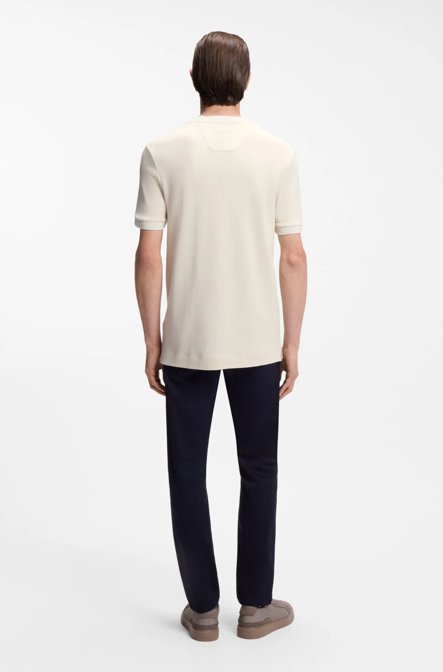 BOSS x ASTON MARTIN T-shirt in wool-cotton jacquard
