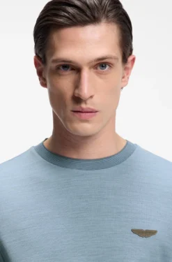 BOSS x ASTON MARTIN T-shirt in wool-cotton jacquard