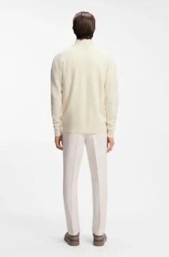 BOSS x ASTON MARTIN zip-neck sweater in virgin wool