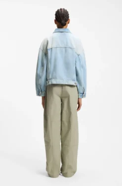 Boxy-fit jacket in blue rigid denim