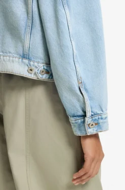 Boxy-fit jacket in blue rigid denim