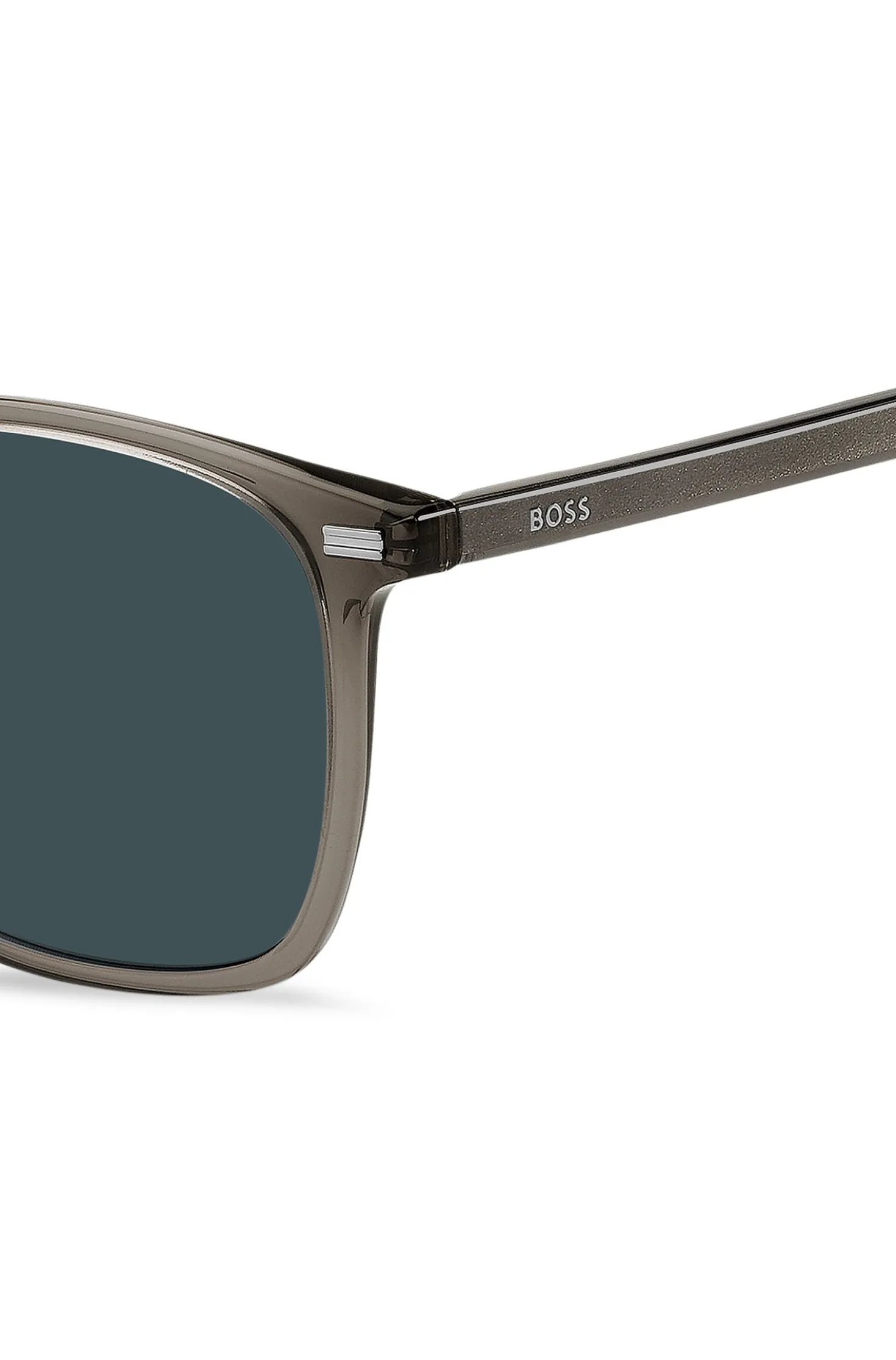 Brown-grey sunglasses with stripe detail
