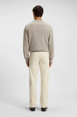 Brushed-finish jeans in Italian stretch denim