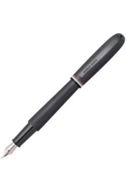 Brushed fountain pen with signature-stripe midring