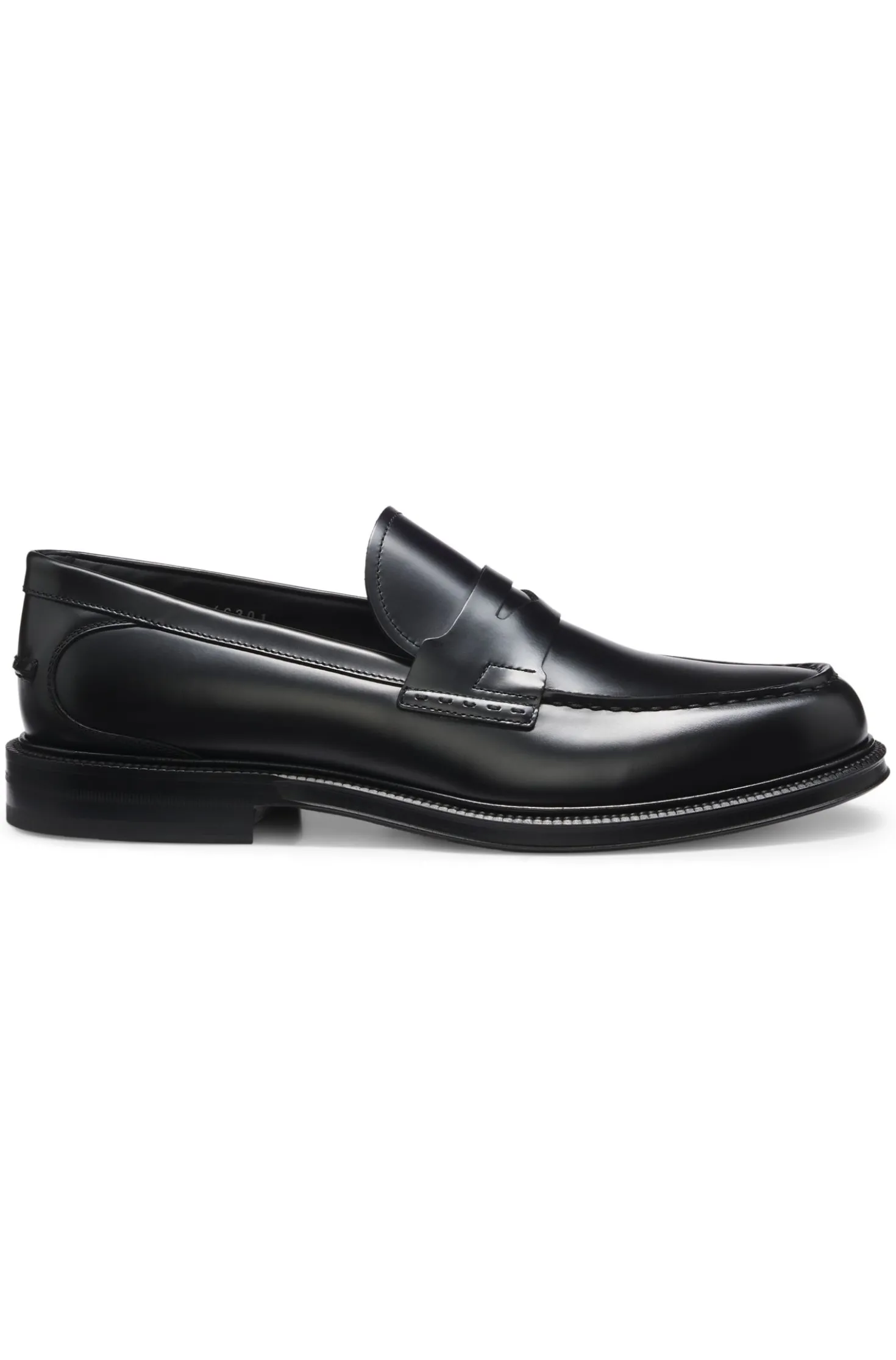Brush-off leather college loafers made in Italy