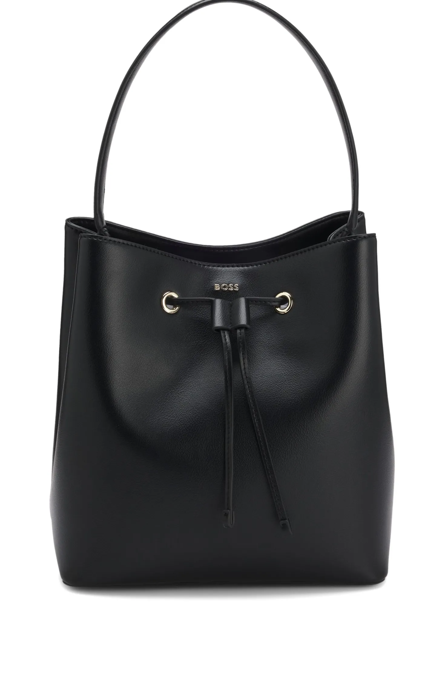 Bucket bag in faux leather