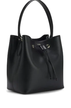 Bucket bag in faux leather