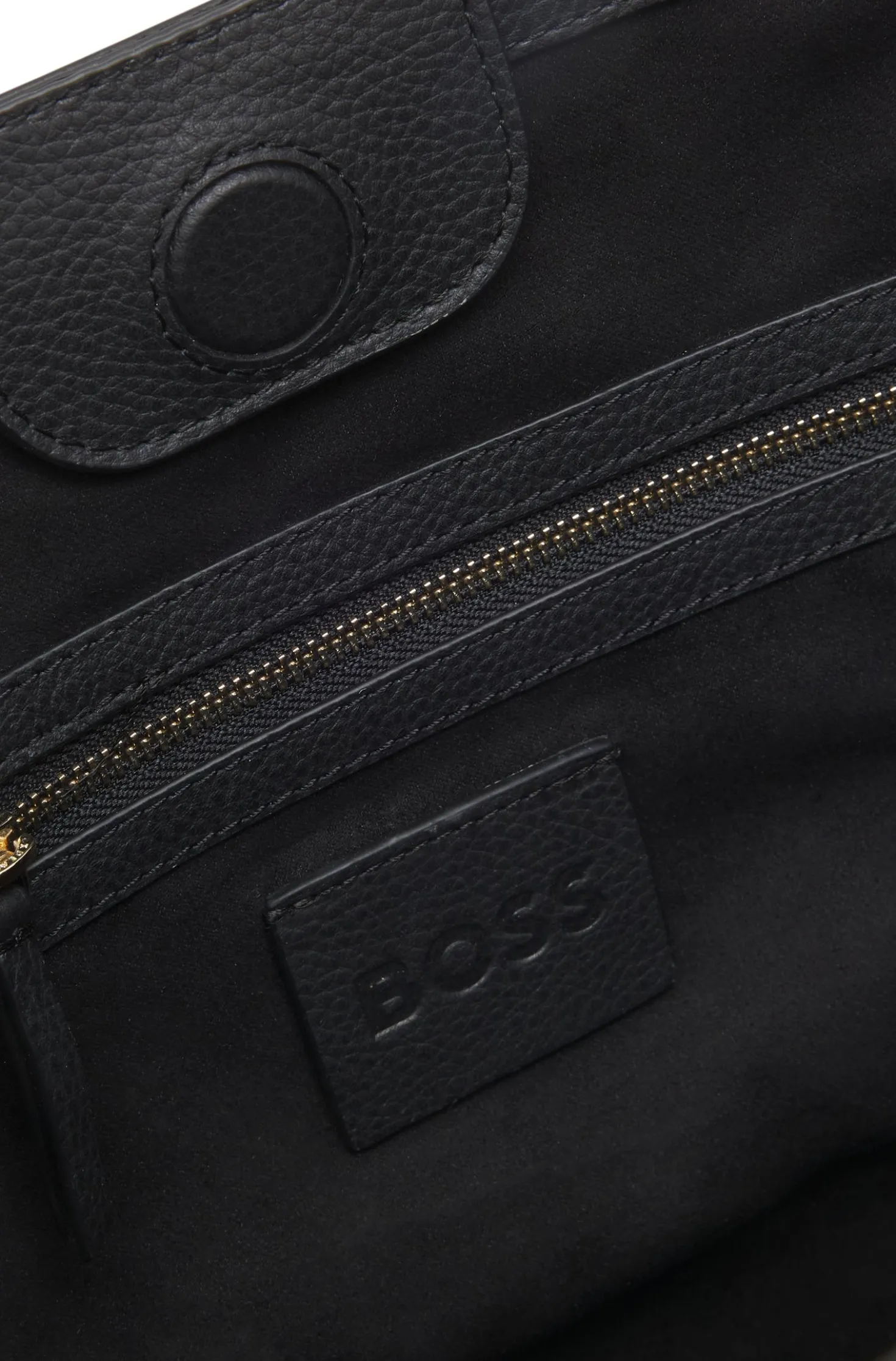 Bucket bag in leather with Double-B-monogram plaque