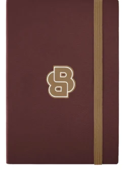 Burgundy A5 notebook with Double B monogram