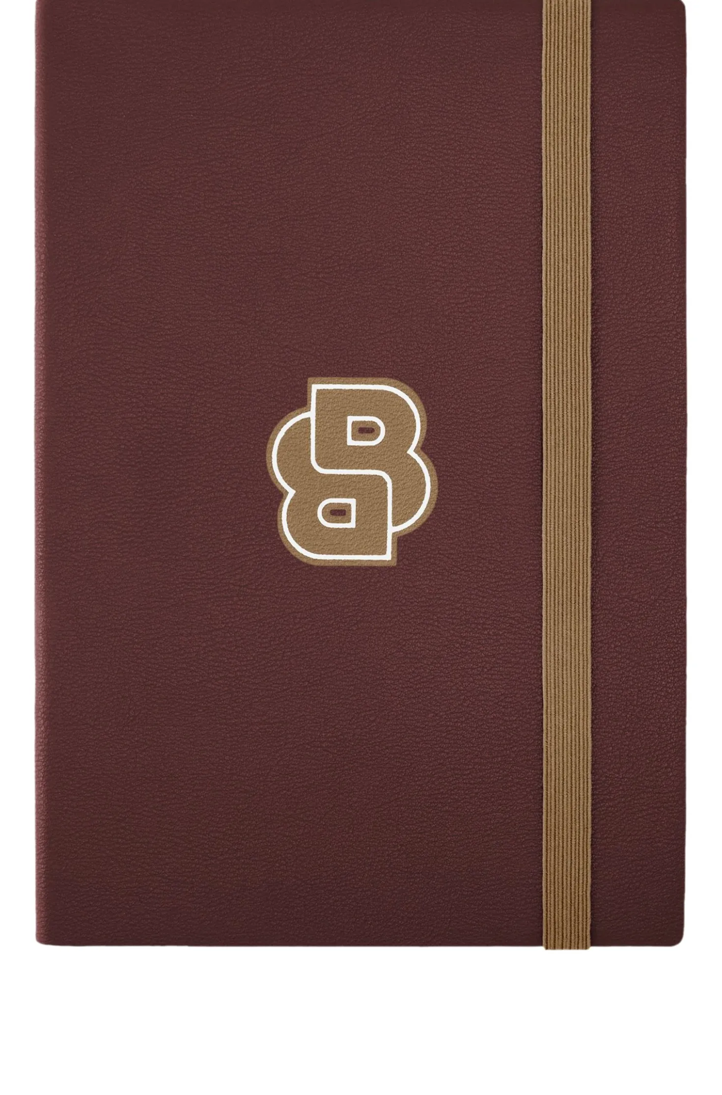 Burgundy A5 notebook with Double B monogram
