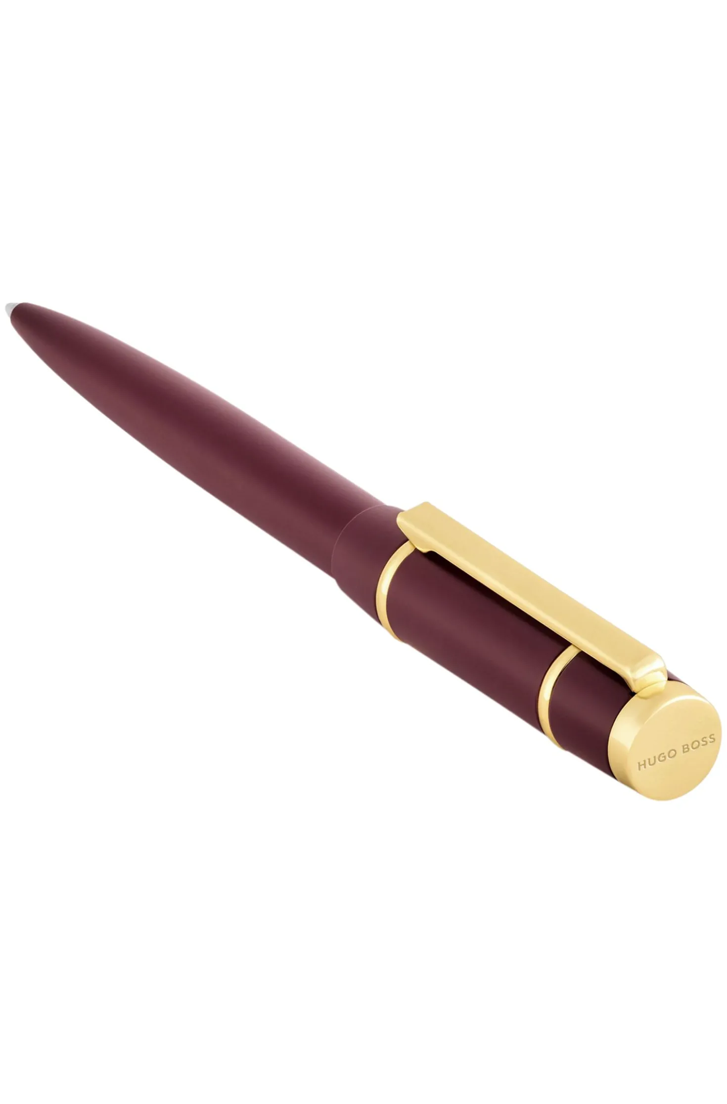 Burgundy ballpoint pen with Double B monogram
