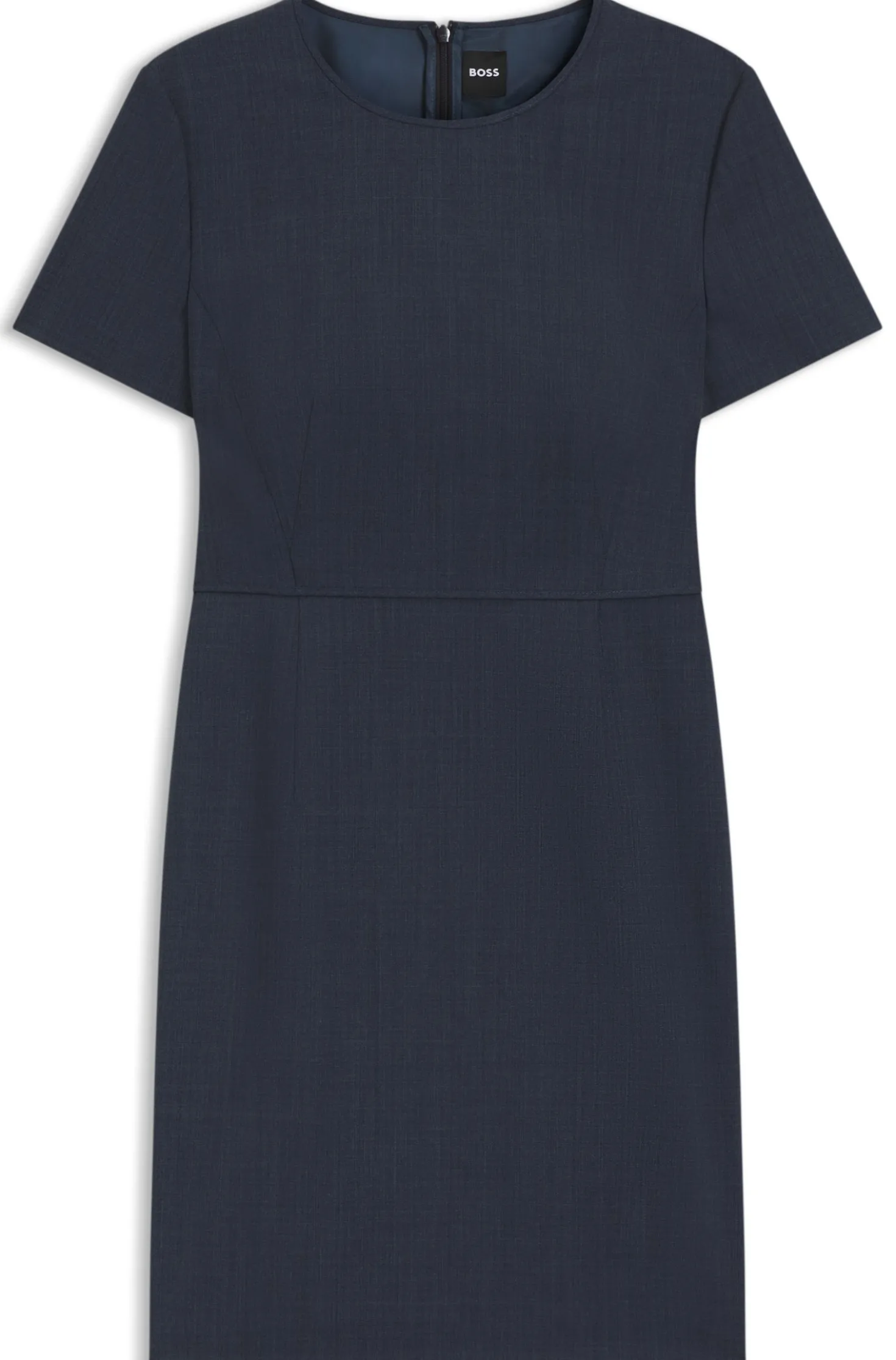 Business dress in melange virgin wool