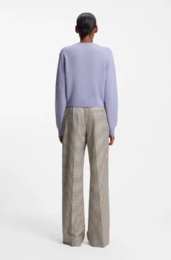Buttoned cardigan with tonal logo embroidery