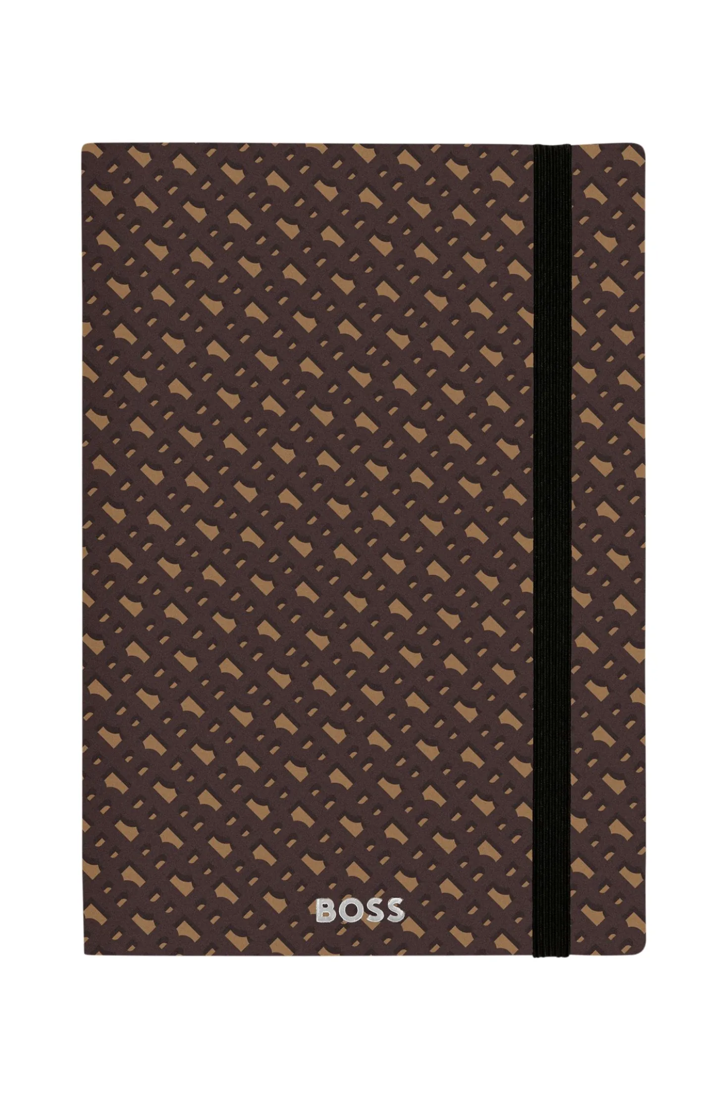 Camel A5 notebook with monogram pattern