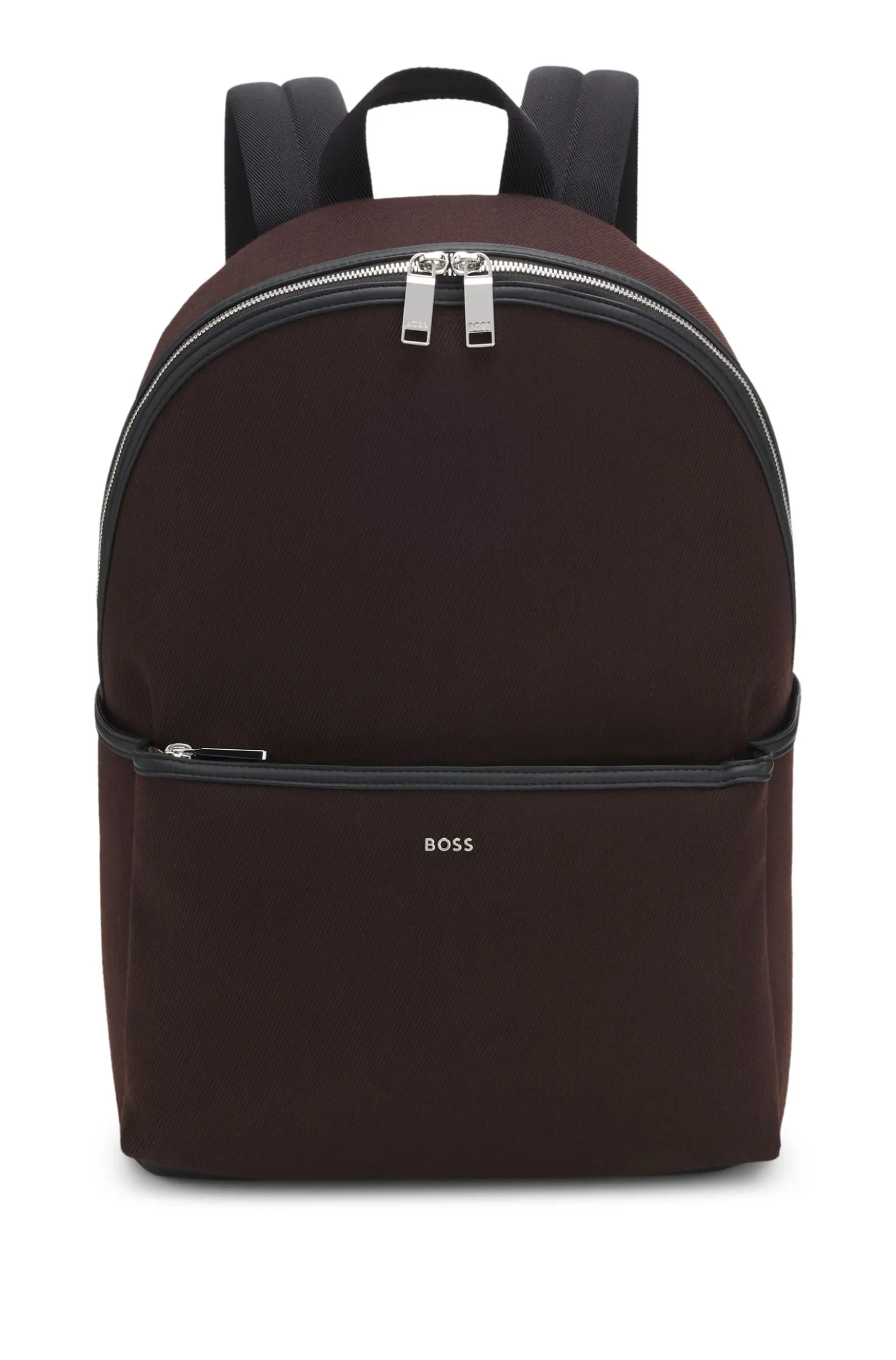 Canvas backpack with logo lettering