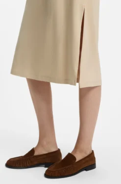 Cap-sleeve jersey dress with logo detail