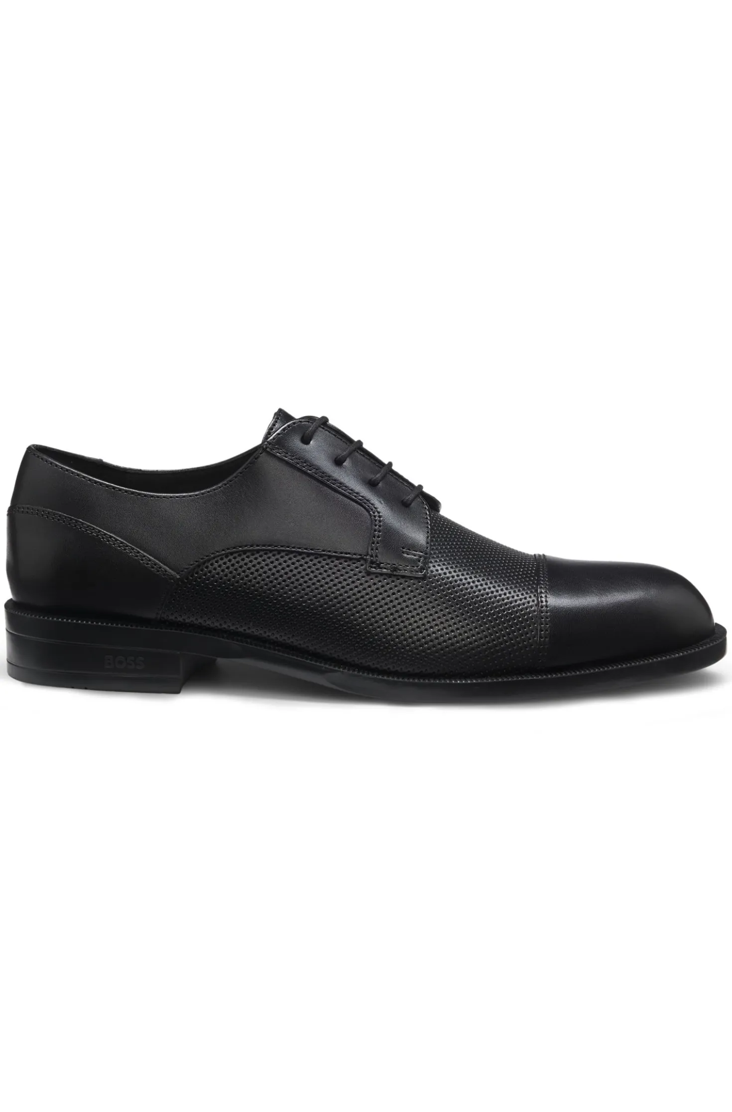 Cap-toe Derby shoes in leather