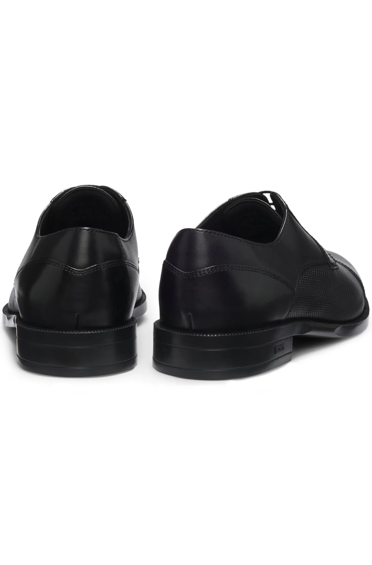 Cap-toe Derby shoes in leather