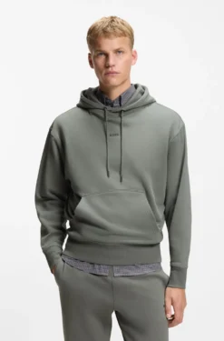 Casual cotton tracksuit set with a minimalist logo