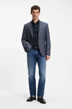 Casual-fit heritage shirt in cotton poplin