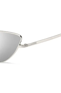 Cat-eye sunglasses in steel with signature details