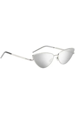 Cat-eye sunglasses in steel with signature details