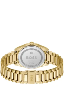 Cheswick gold-tone watch with fluted bezel