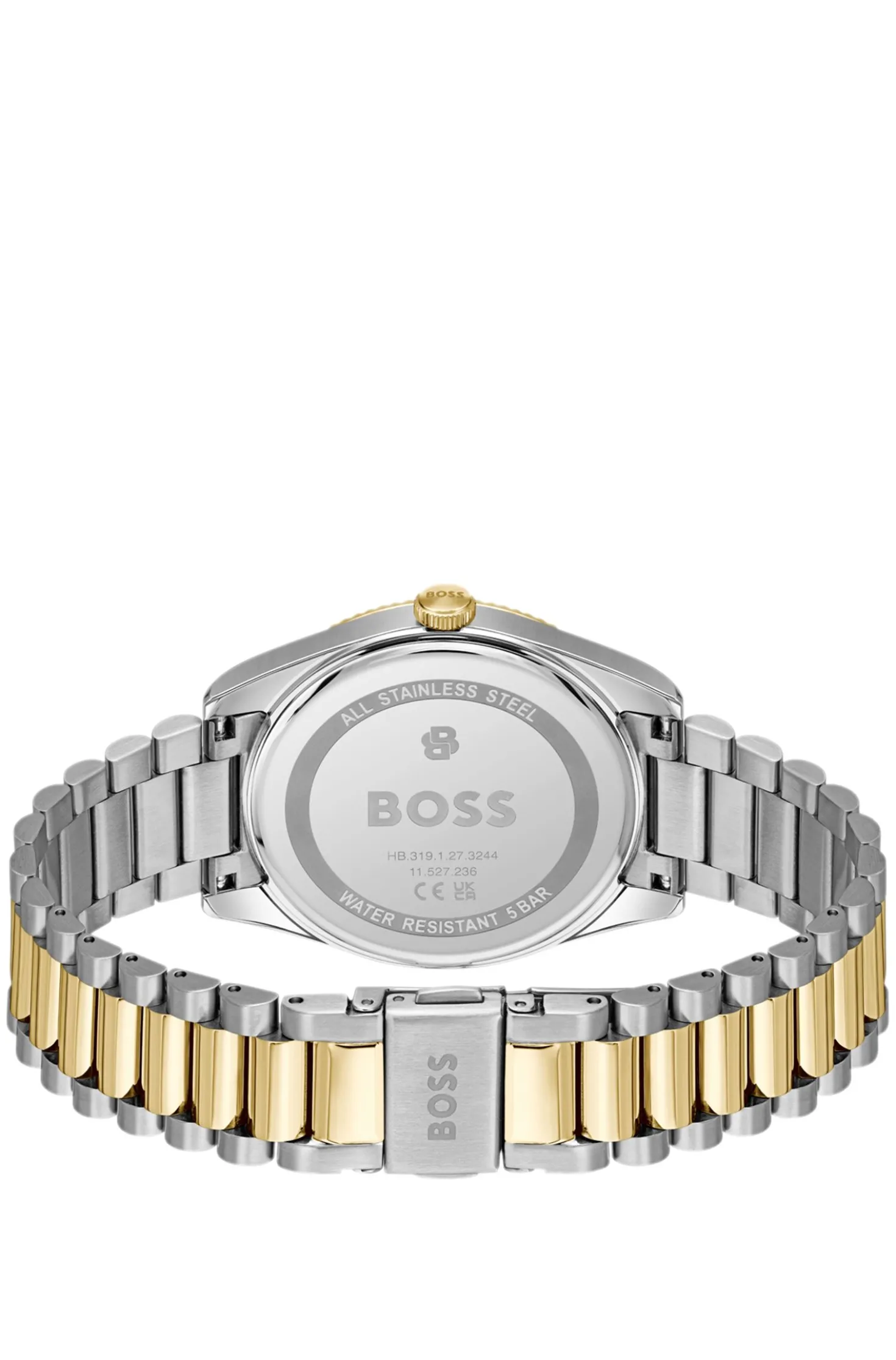 Cheswick two-tone watch with fluted bezel